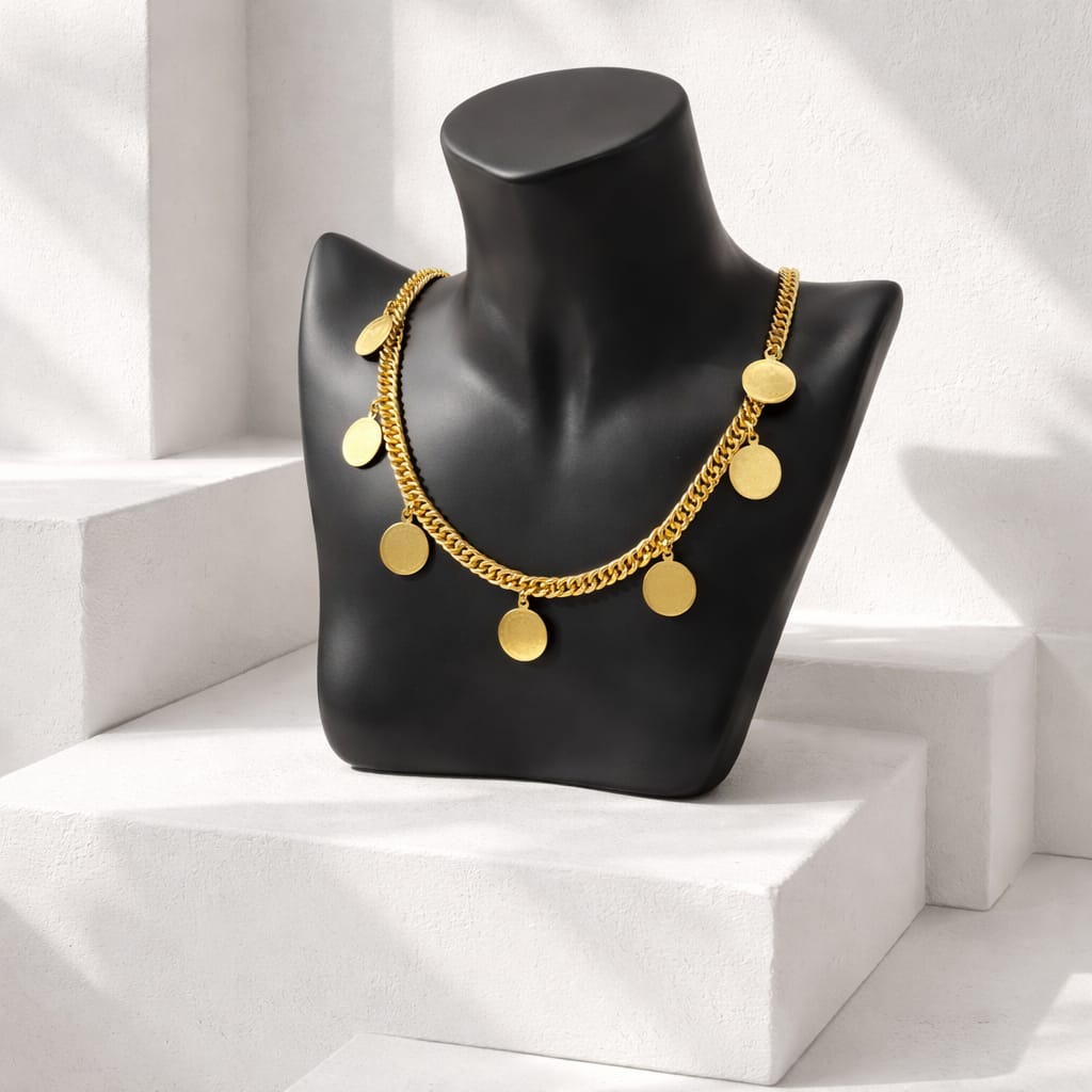 Luxury gold pendant necklace