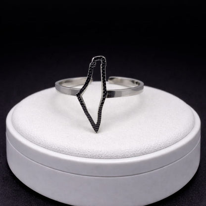 Silver and black Palestine map ring – simple yet expressive of belonging