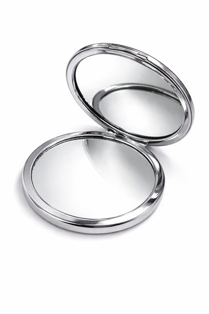 Round pocket mirror with I ♥ Jordan design