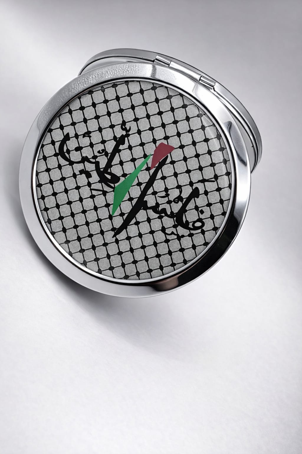 An elegant mirror with a traditional Palestinian design