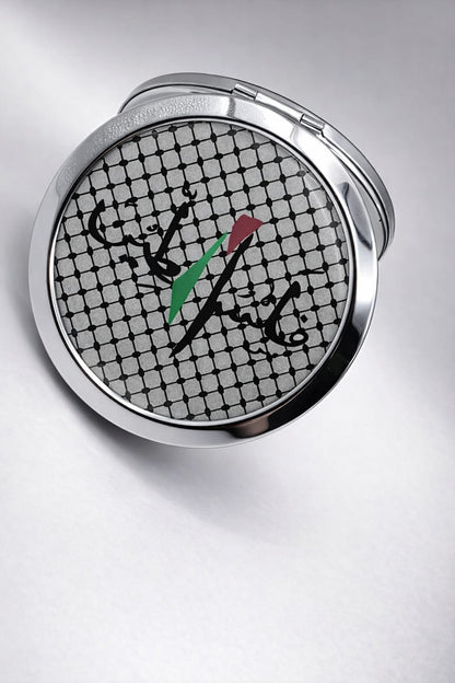 An elegant mirror with a traditional Palestinian design
