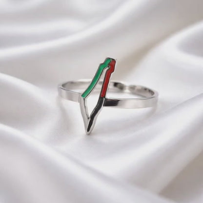 Colorful Palestine map ring – a piece that expresses belonging